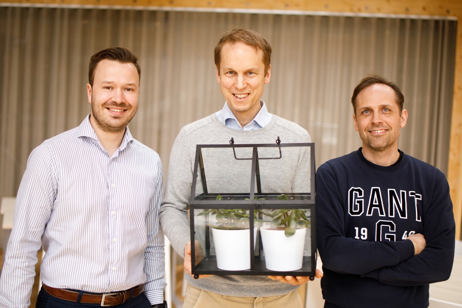 &ldquo;Project Black&rdquo; team working with a solution for grain intake residuals in agriculture: Ola Rickardsson, Jakob Nyg&aring;rds and Anders Lindgren.