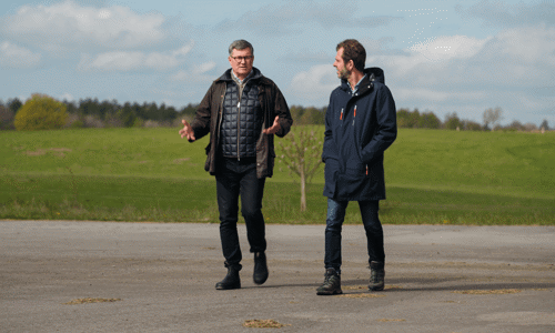 from left, Magnus Kagevik (Lantmännen) och Fredrik Spendrup (Spendrups Bryggeri)
